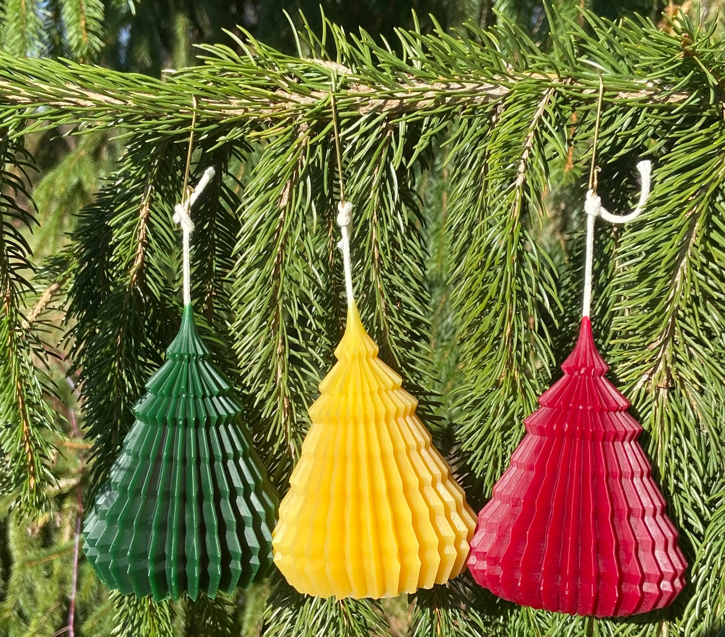 Origami Christmas Tree Candle, Festive Home Decoration, Jolly Miniature Decor, Jolly Christmas Decor