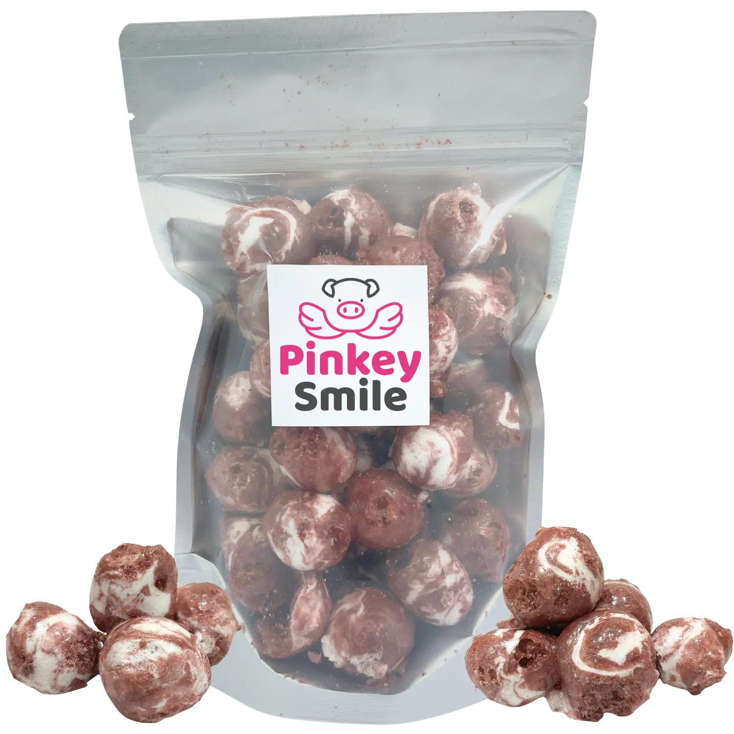 Freeze Dried Candy Black Licorice Swirl Salt Water Taffy 2 oz - Cut To Bite Sized Pieces - Ships In Box - Deliciously Crunchy, Intense Flavor, Lightweight Snack