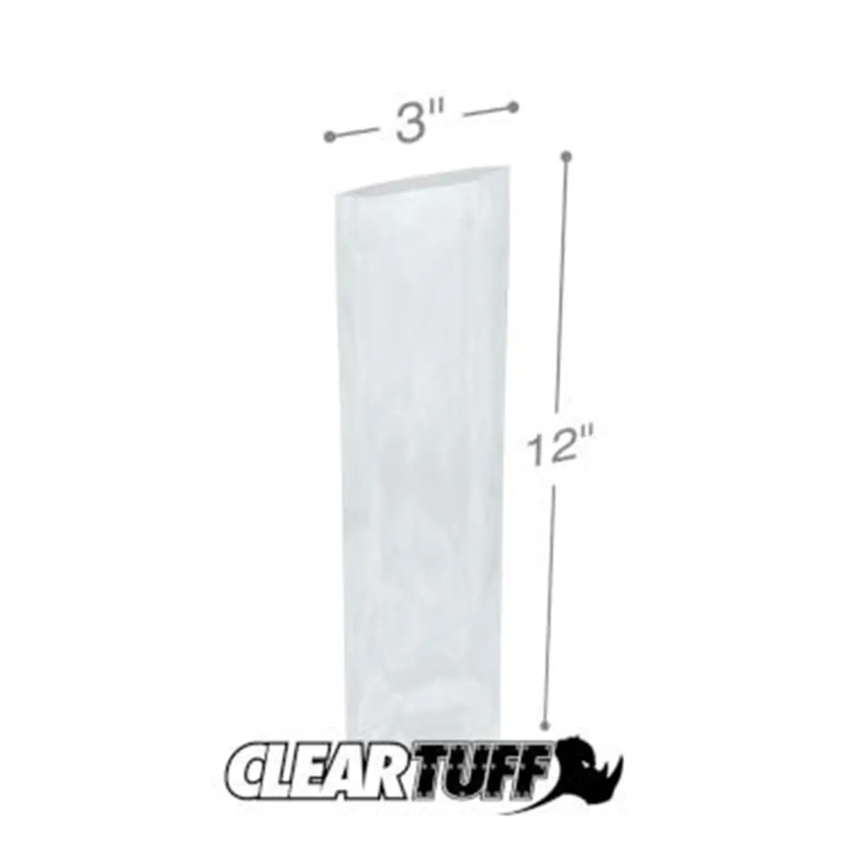 International Plastics PB20312 3 x 12 in. Clear Poly Bags, 0.002 Gauge - Case of 1000