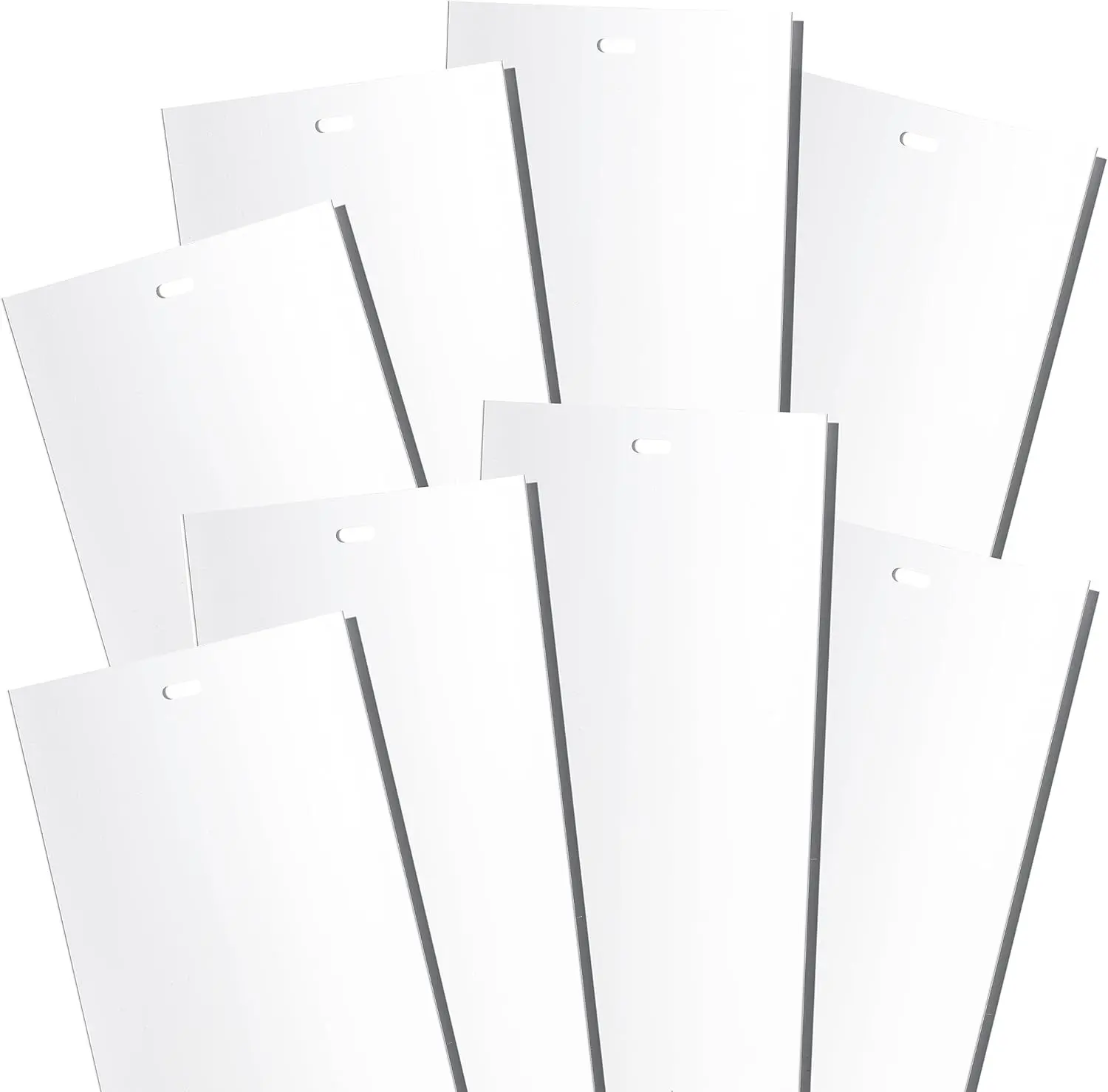 White Vertical Blinds Replacement Slats, for Doors and Windows. Easy Install Standard Replacement, 82.5” Long x 3.50" Wide (4)