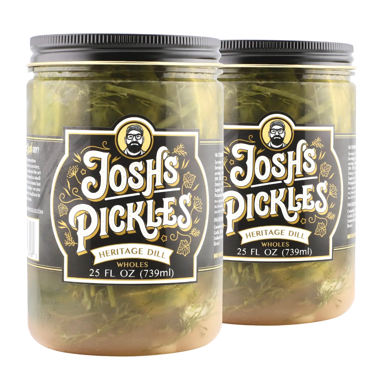 2 Pack - Heritage Dill Whole Pickles 25 fl oz | ships on ice Mon-Wed