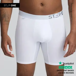 Step One Men's Boxer Brief - Snowballs, Anti-Chafe, Breathable Bamboo Fabric, UltraGlyde Panels, Hidden Elastic Pouch, Premium Underwear, Athletic Daily wear