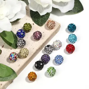 【B57】 Handmade DIY beaded material polymer clay drill ball round white drill ball straight hole