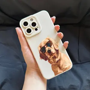 Cute Golden Retriever Puppy Phone Case, Suitable for iPhone 17 Air/16 Plus/15 Pro Max/14 Pro/13/12/11 and other Mobile Phone Cases/As a Birthday/Holiday Gift for Family and Friends/Protector, Halloween Gift/MS440