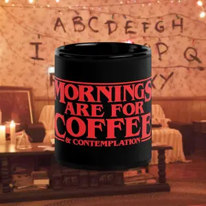 Mornings Are For Coffee & Contemplation Mug - Jim Hopper - Stranger Things