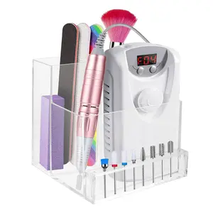 Nail Art Tool Storage Box, Multi-grid Nail Art Tool Organizer, Portable Nail Art Tool Storage Box for Home & Salon Use