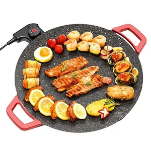 1500W Portable Electric Korean BBQ Grill, Indoor Smokeless Grill, Non-stick Grill Pan, Adjustable Temperature Control, Nonstick Surface, Asador de Carne Stainless Steel Grilling Universal Griddle