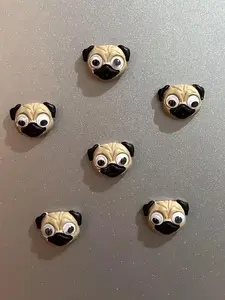 5pcs Cute Pug Dog Refrigerator Magnets - Mini Decorative Kitchen and Office Whiteboard Magnets for Cabinets, Dishwashers, and Home Decor - Perfect Mother'S Day Gift, Magnets for Fridge，Cute and Fun Home Decor Items