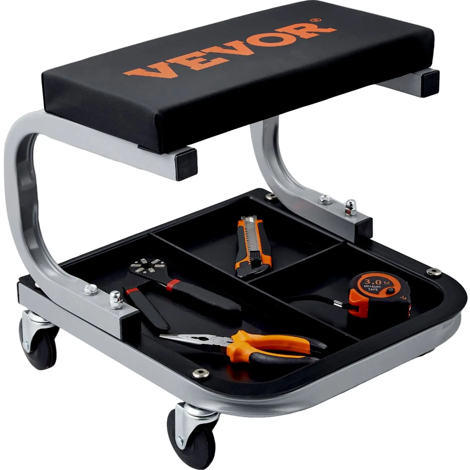 【summerfinds】VEVOR Mechanics Garage Stool 250 LBS Mechanic Creeper Seat Under Car Tool Tray, Multifunctional Toolkit, Automotive Tools Set, Car Repair Tools