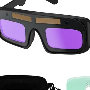 Auto-Darkening Welding Goggles | UV/IR Protection & 1/25000s Reaction - TIG/MIG/ARC Helmet with Clear Lens