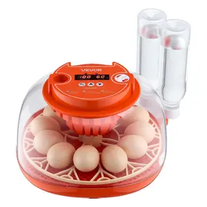 VEVOR 12 Egg Incubator, Automatic Egg Turner with LED Candler, Temperature Humidity Control, 360 View Clear Window, Poultry Eggs Incubator for Home Farm, Hatching Chicks Ducks Goose Quail