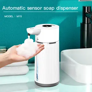 Touchless Foaming Soap Dispenser, Automatic Soap Dispenser, 15oz, USB Rechargeable, 4 Adjustable Levels, Waterproof, Kitchen Gadgets, Home Essentials Hand Wall, Bathroom soap dispenser Restroom