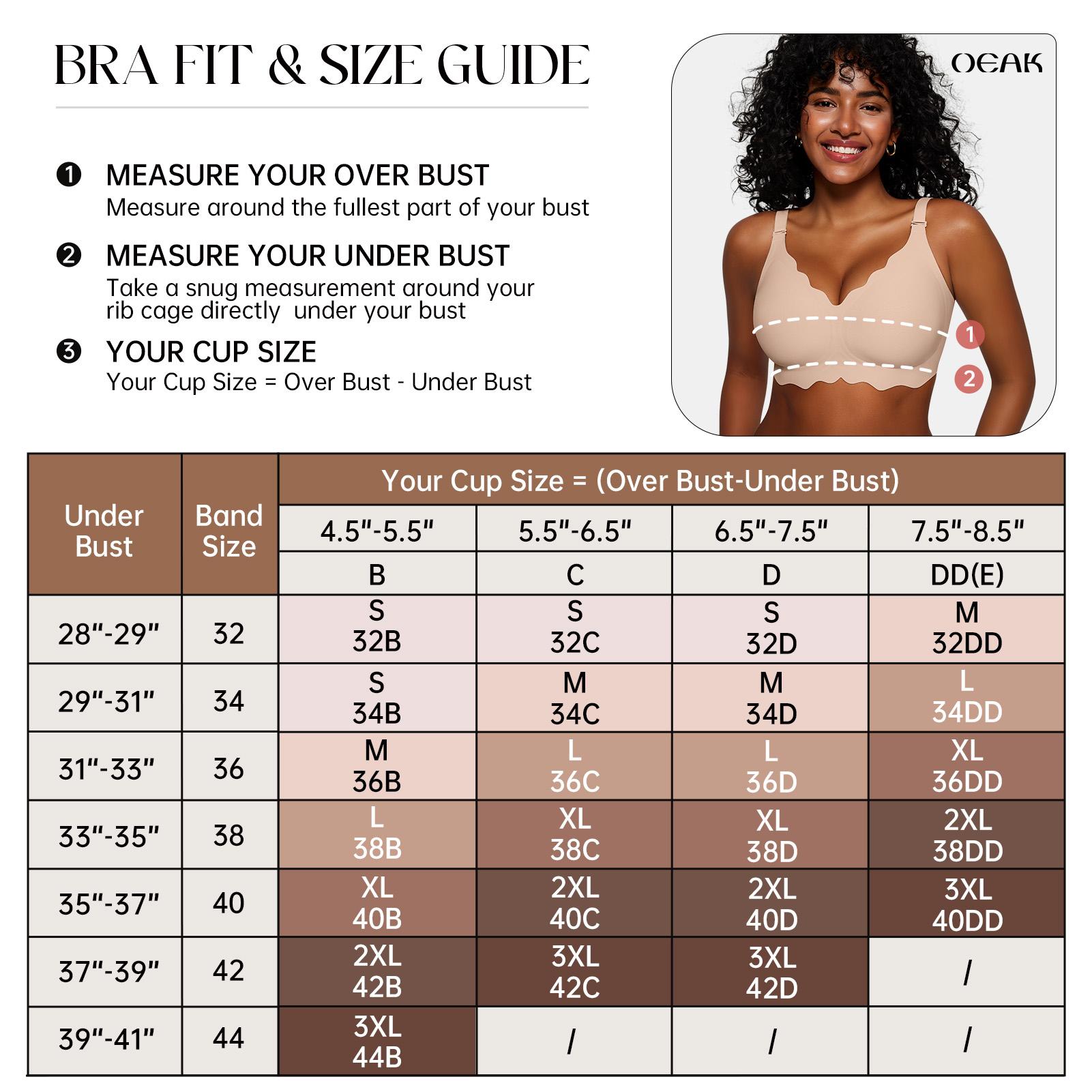 OEAK Seamless Scalloped Jelly Bras for Women No Underwire Wireless Push Up Bra Soft Support Full Coverage Comfort Everyday Bra
