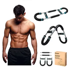 Twister Arm Exerciser, Hydraulic Chest and Arm Exerciser – 22-440lbs Power Twister Bar for Strength Training & Upper Body Workout