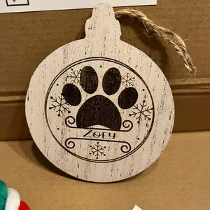 Laser-Engraved Personalized Wood Ornaments