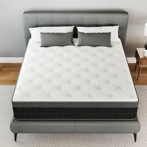 Summervibes Medium Firm Hybrid Mattress in a Box - Cooling Memory Foam, Motion Isolation & Edge Support, Upgrade Your Sleep (Twin/Full/Queen/King)
