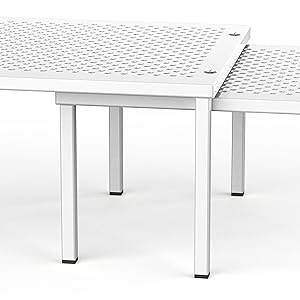 Expandable Stackable Kitchen Counter Shelf Organizer, White, Metal Top, 11.25"L x 7.9"W x 5.4"H