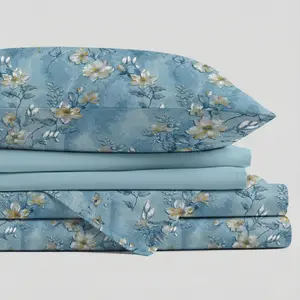 MORNING MIST FLORAL 6-PIECE PATTERN SHEET SET