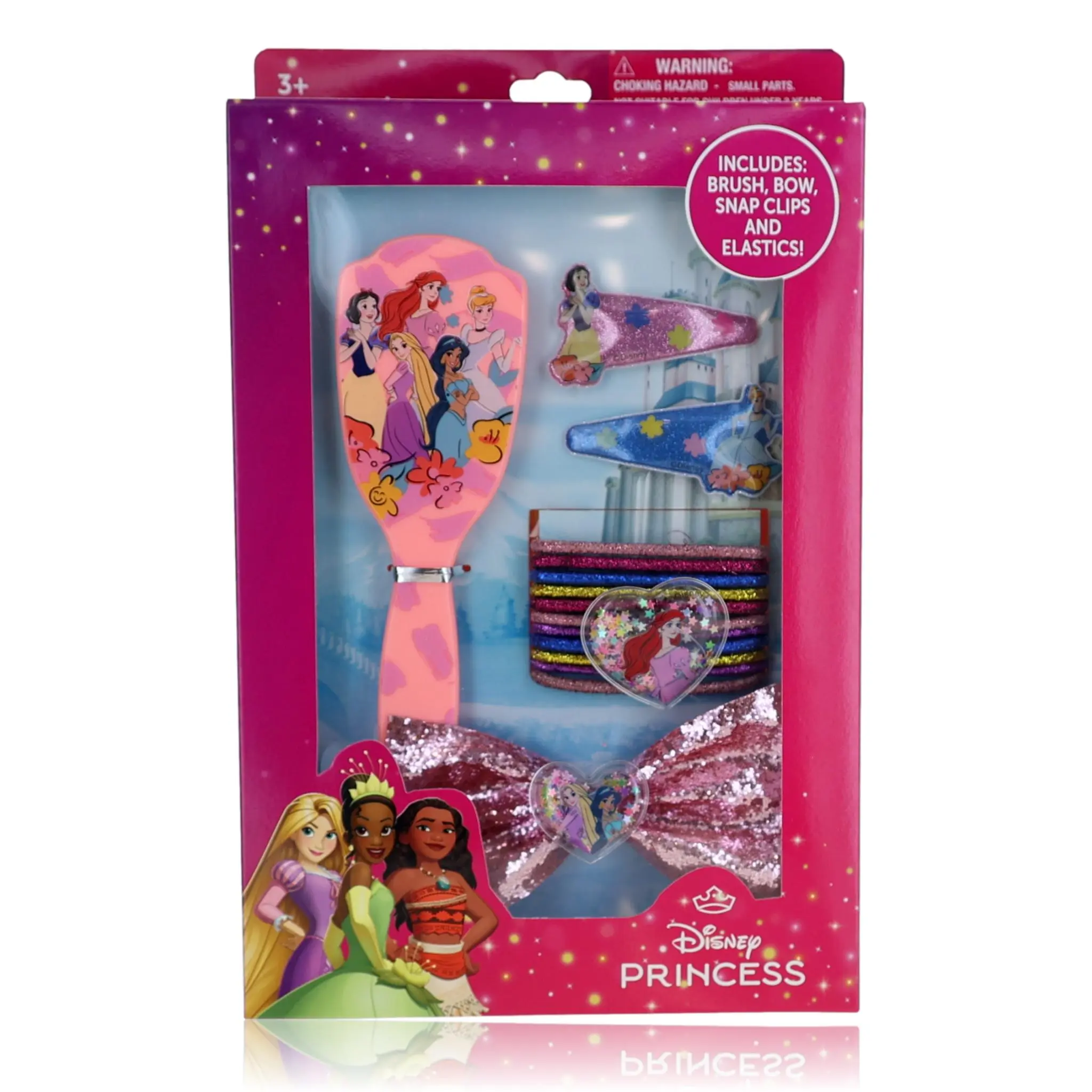 Disney Princess Brush & Hair Accessories by Disney, 15 Piece Set for Kids(GIFTSET)