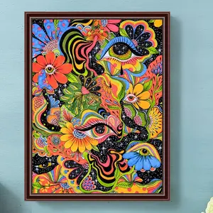 Eye Pattern DIY Diamond Arts Colorful Painting Kit without Frame, DIY 5D Diamond Arts Colorful Painting for Bedroom Home Wall Decor, Diamond Painting Kits