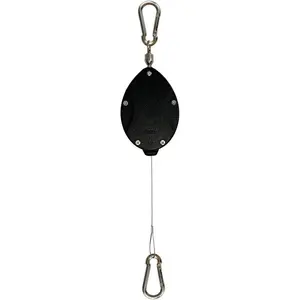 Hardware tools Retractable Plant Hanger, Plant Hook Pulley with Stainless Steel Rope Reaching to a Length of 63 Inches and Carrying 44 Pounds, Easy for Hanging, Plant Watering or Bird Feeding (1, Black)