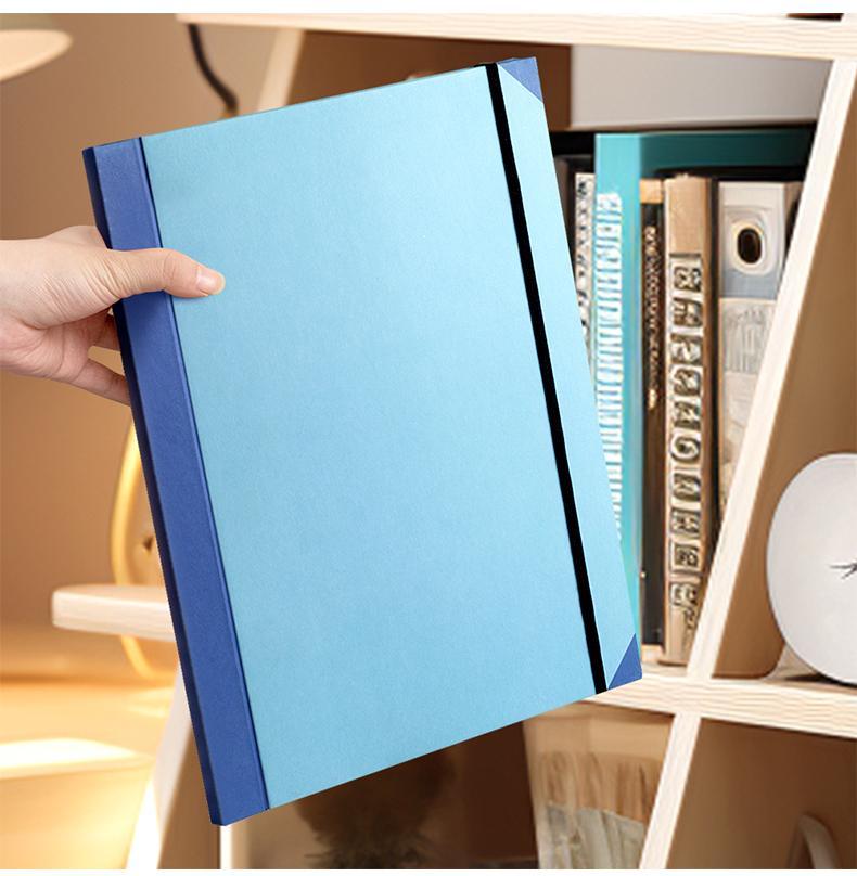 2026 Upgrade Edition Important Document Organizer Personal Binder Organizer with Labels Accordion File Stylish Binder for Storing Important Papers, in case i die Binder Certificates, Passports, Photos, and Letters(Bule)