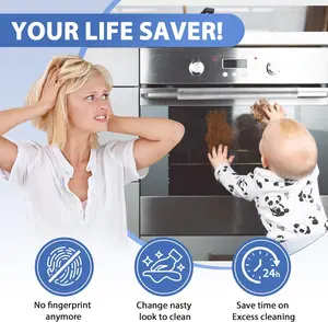 Refrigerator Door Handle Covers,Keep Your Kitchen Appliance Clean from Smudges, Fingertips, Drips, &Food Stains, Perfect for Dishwashers