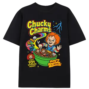 Chucky Charms Halloween Horror Movie T-Shirt Menswear Medium Size with Free Toy Sticker Inside They're Magically Malicious Design