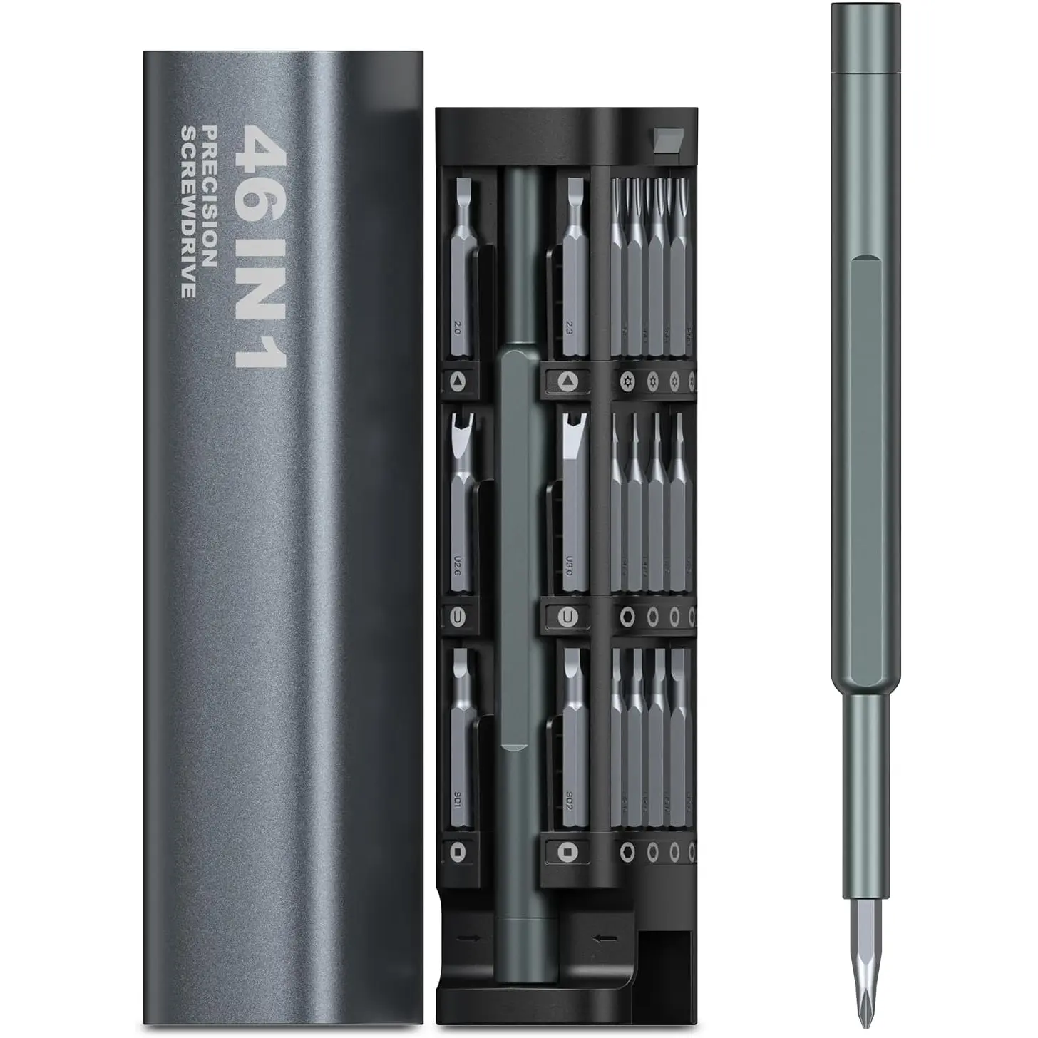 Precision Screwdriver Set, 46 in 1 Mini Magnetic Screwdriver Set, Multifunction Precision Kit, Portable Repair Tool Kit for Computer, Eyeglass, Phone, Watch Ankilo