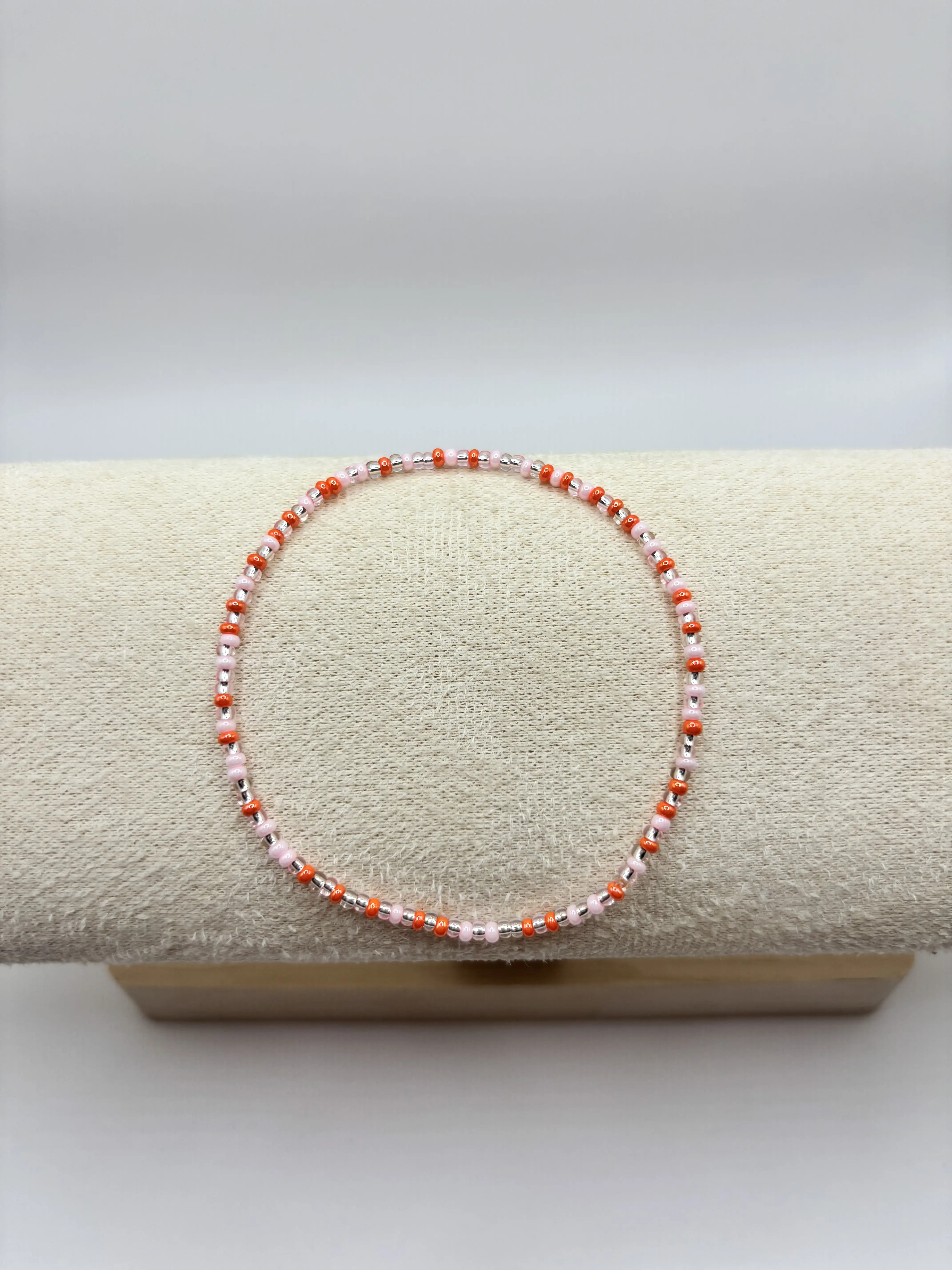 Coral Blush Seed Bead Bracelet