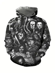 Men's 3D printed hooded sweatshirt Gothic Style Hoodie Men's 3D printed hooded sweatshirt Gothic Style Hoodie