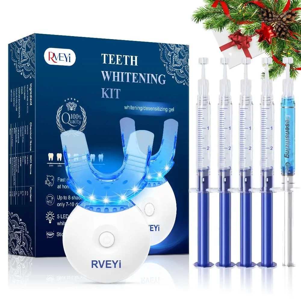 LED Tooth Brightening Kit, 1 Box Teeth Brightening Set, Teeth Brightening Gel Kit, Oral Care Product for Women & Men, Perfect Gift for Parents