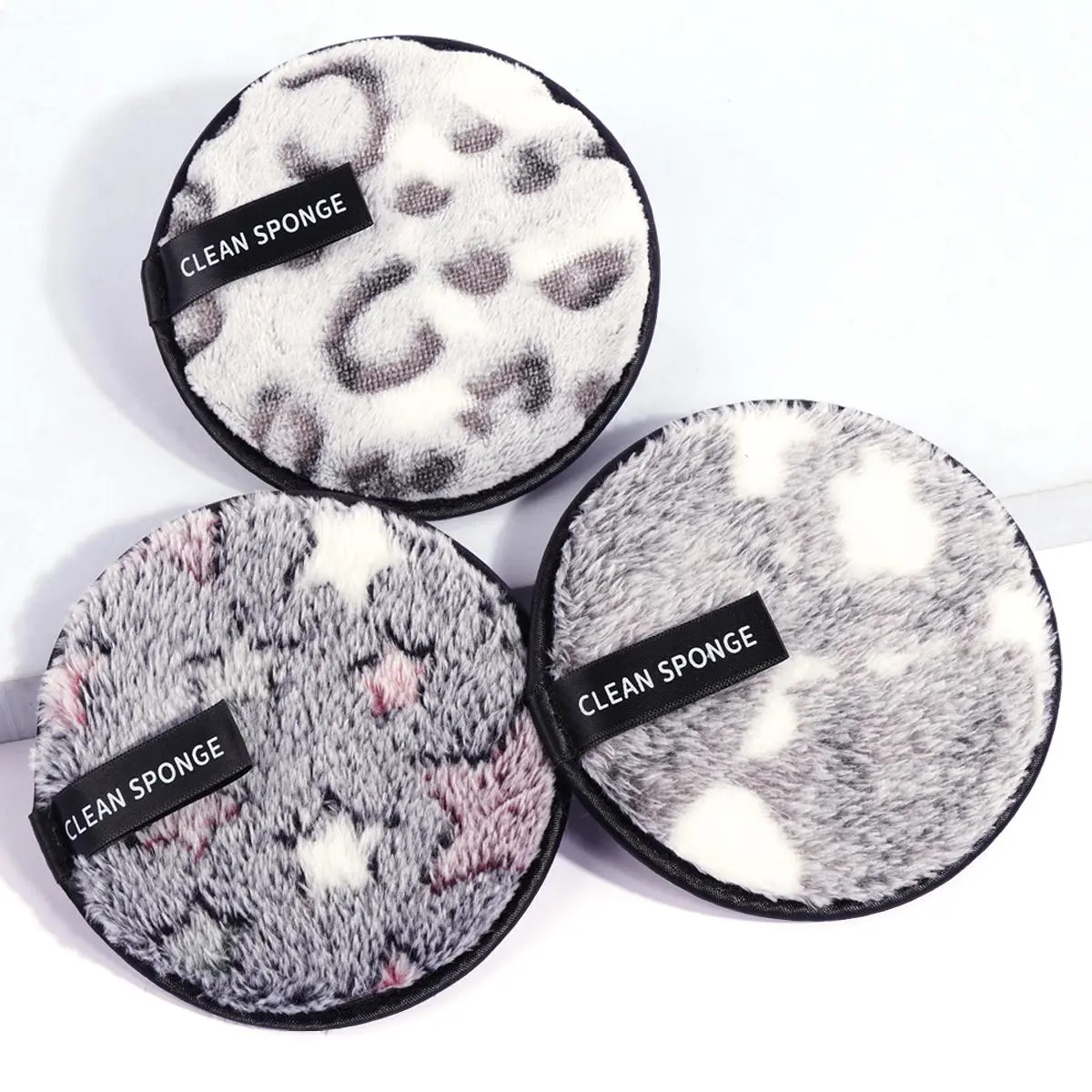 Maange 3-Pack Round Lazy Makeup Remover Sponges, Makeup Remover Tool, Gentle Soft Cleansing Puffs for Easy Application, Ideal for Daily Beauty Routine