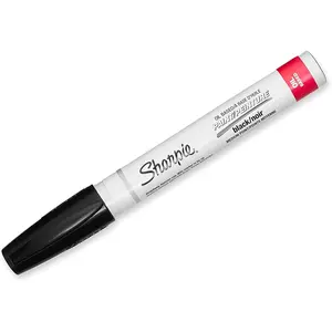 212 MAIN Sharpie Oil-Based Paint Marker, Black - Medium Size, Opaque Gloss, Permanent Mark, Valve Action, Waterproof for DIY Scrapbooking