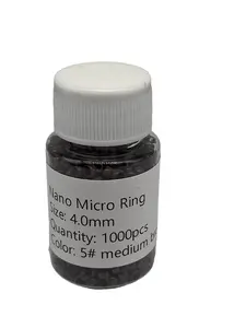 1000 Pieces/Set 4.0*2.7*2.5mm Medium Brown Nano Micro Ring Copper Beads for Nano Ring Hair Extensions In Stock
