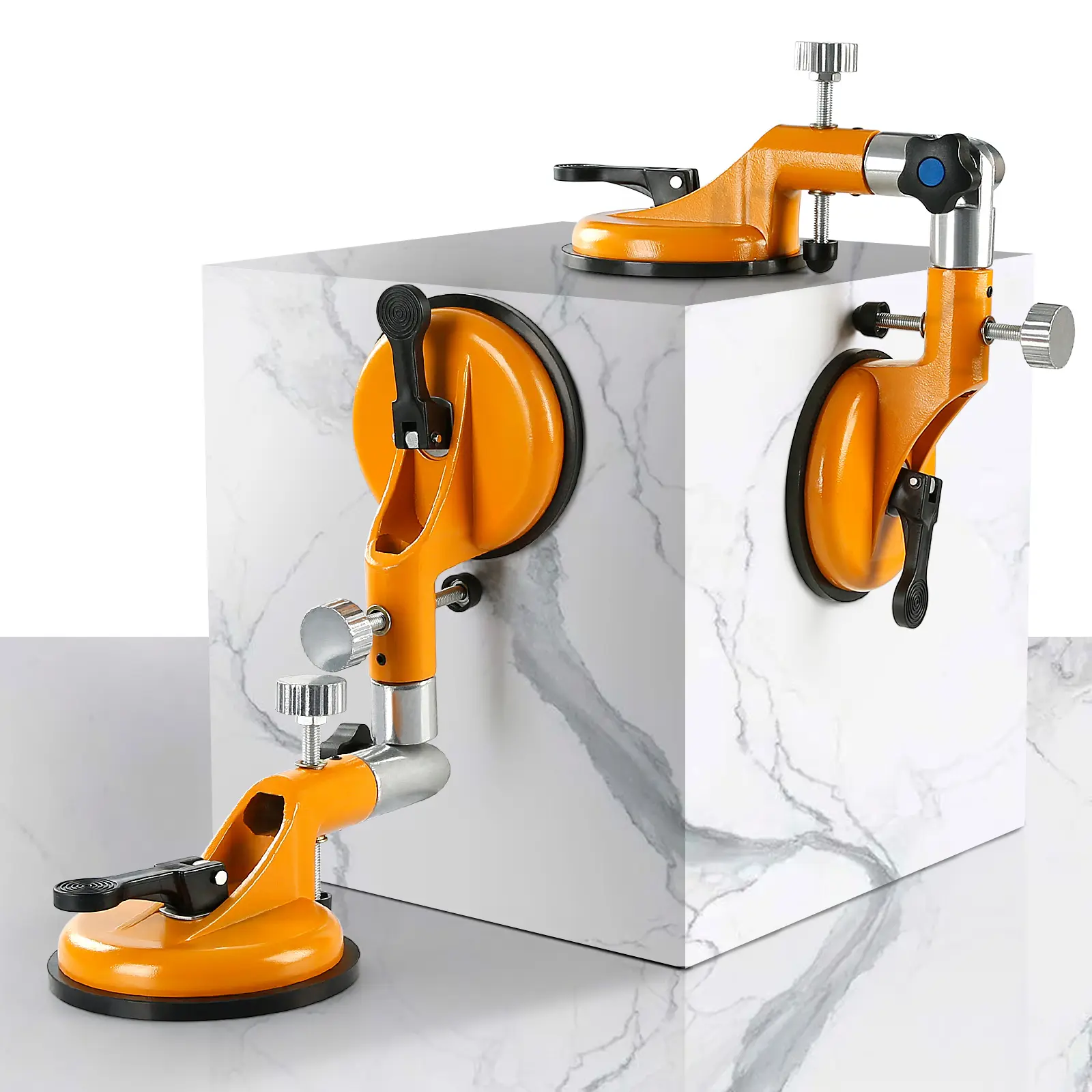 LOZLIN 2PCS 90°-270° Adjustable Suction Cup Alignment Jig - Home Repair Tools, Construction Tile Leveling System - Seamless Splicing, Leveling Tool for Granite, Tile, Stone Countertops - Professional Grade Hardware Kit