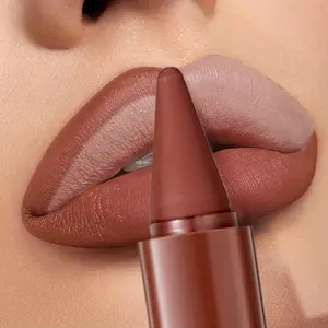 Rotating Dual-Use Matte Lip Liner & Lipstick, Easy-To-Apply Smudge-Free Rotating Lipstick Pen, Colors, 6 Shades