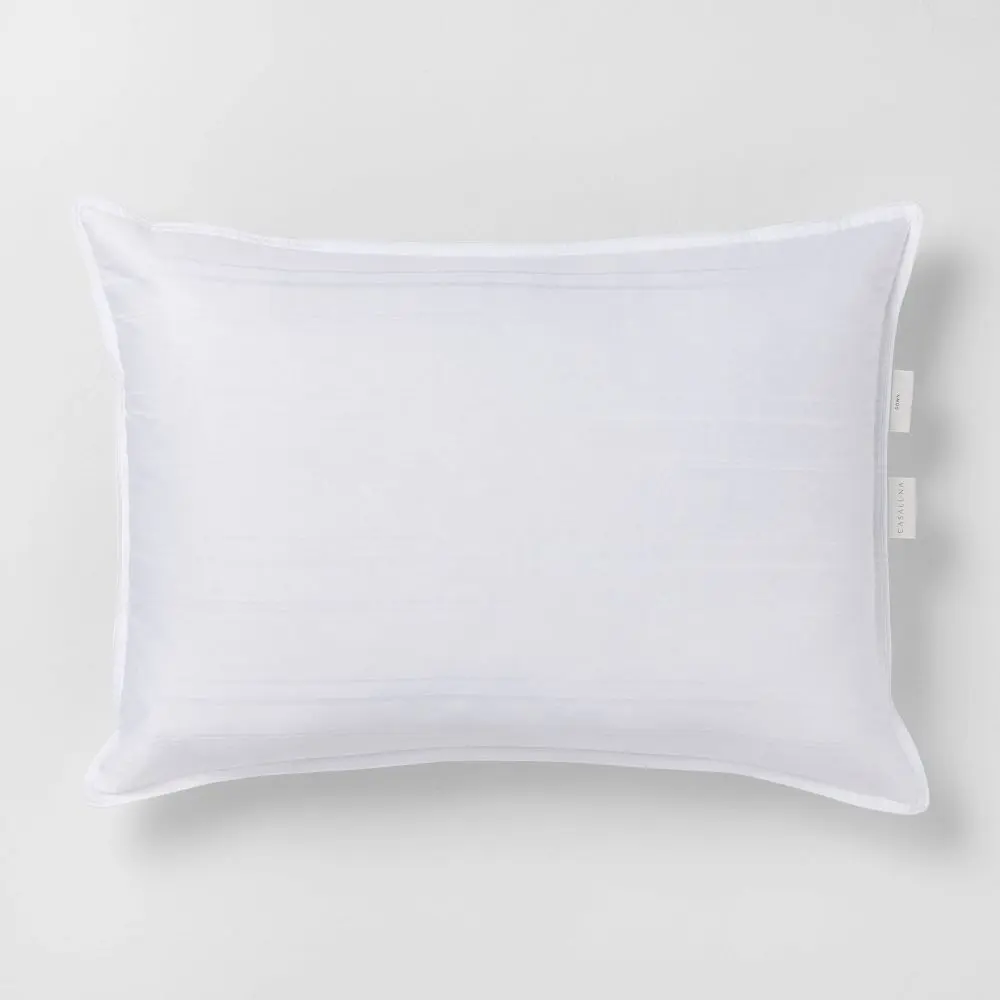 Casaluna Firm Down Fill Single Pillow - Hypoallergenic, OEKO-TEX Certified, Cotton Blend, Down Feather Mix, Optimal Sleeping Support
