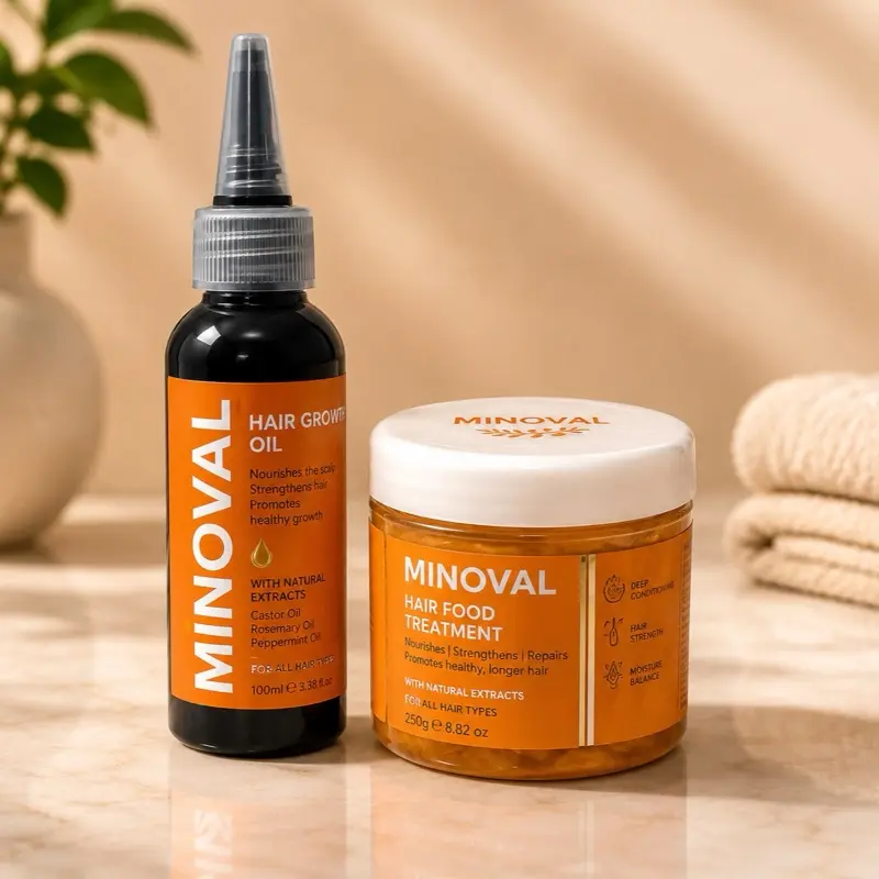 Minoval Hair Care Set - Nourishing Oil and Styling Pomade