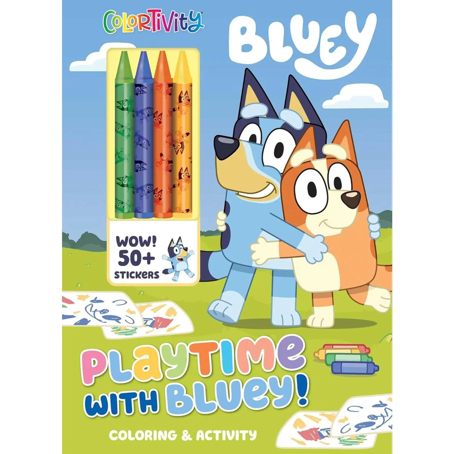 Bluey: Colortivity: Playtime with Bluey! (Color & Activity with Crayons) - Paperback – Sticker Book