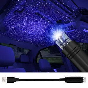 DUFIKKI  Car Roof Star Night Light, USB Star Projector Night Light, Portable Adjustable Romantic Interior LED Romantic Atmosphere Star Night Projector, Star Lamp Lighting Projector Decorations for Car, Ceiling, Bedroom Parties