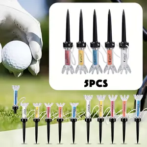 Magnetic Golf Tees 5 Pack Low Resistance Distance Training Tees Long and Short Golf Tee Set Father's Day Gift for Men Golf Practice Accessories