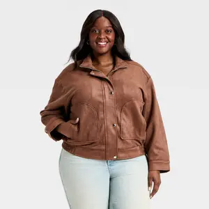 Women's Suede Fashion Jacket - Universal Thread Rust 4X