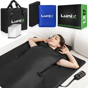 LX17 Portable Infrared Sauna Blanket, Jet Black
