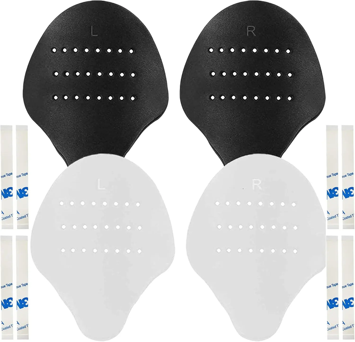 2 Pairs Shoe Creases Protector Toe Box 2.0 Upgraded Anti-Wrinkle Sport Shoe Creases, Soft Material Comfortable Shoe Inserts for Men and Women 4-12" (Men's 7-12) Footwear Insoles