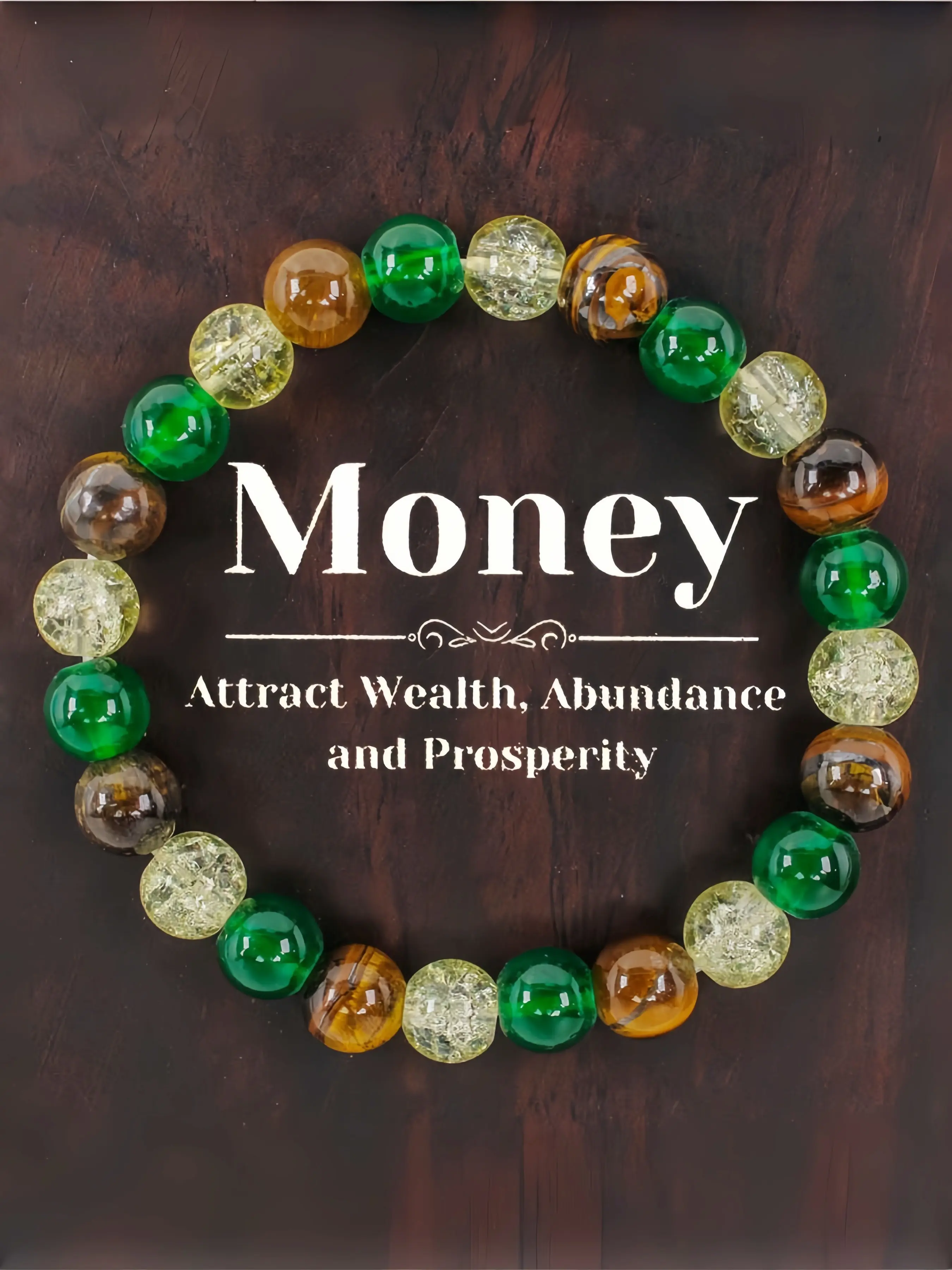Money-meaning Crystal Bracelet, A quiet hope for everyday life, Handmade Beaded Design, Unique Attraction, Wealth Fortune Boost, Women's Fashion Accessory, High Quality Bracelet, Dainty Crystal Bracelet, Fashionable Bracelet, Beaded Bracelets