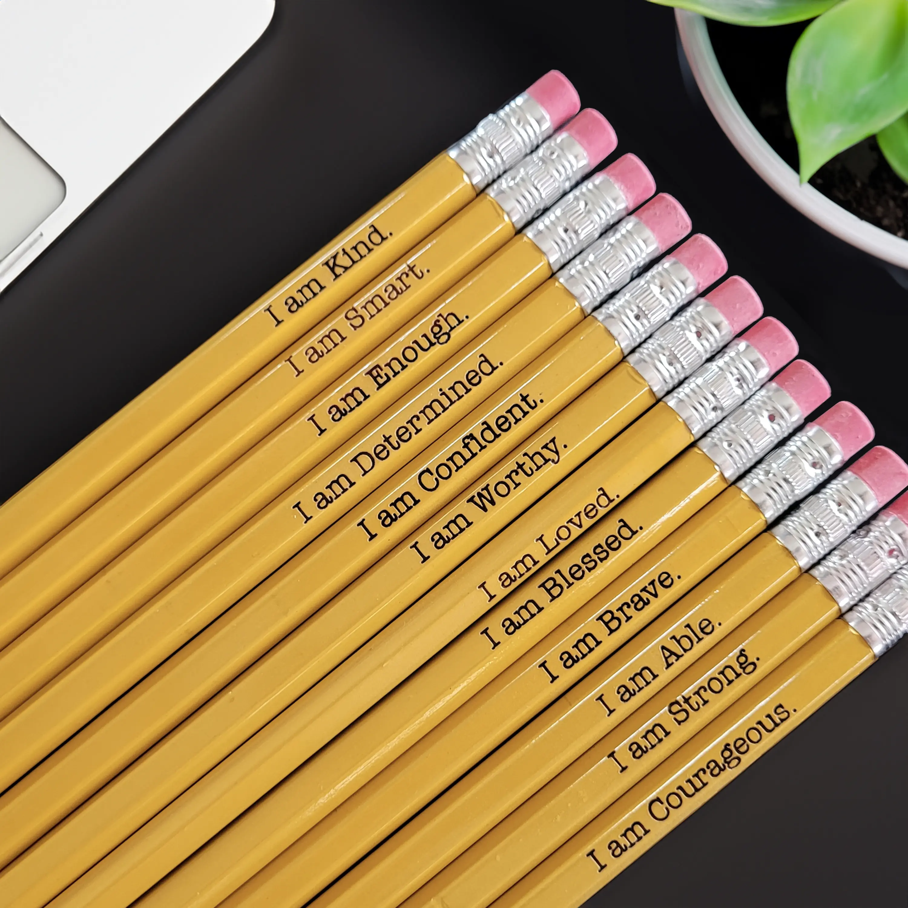 Affirmation Pencils | Positive Pencils | Back To School | School Supplies | Pencils with name | Custom Pencils | Engraved Pencil | I am