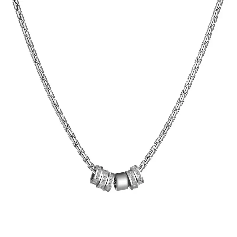 Five full diamond ring necklace [50+5cm]