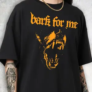 Bark For Me, Gothic Doberman Dog, Y2K Grunge Streetwear Gift, Edgy Animal Graphic Tee, Shortsleeve, Seamless