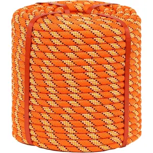 Braid Arborist Rope Orange(1/2 in x 200 ft) Arborist Rigging Rope - 48 Strand Rope Swing for Tree Rope for, Climbing, Swing,